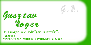 gusztav moger business card